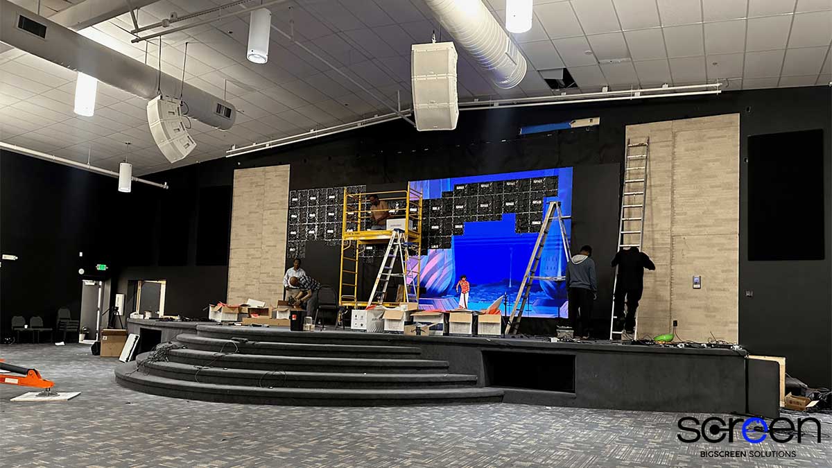 professional LED wall installation