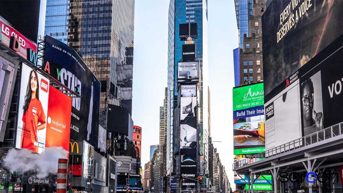 urban LED display placement