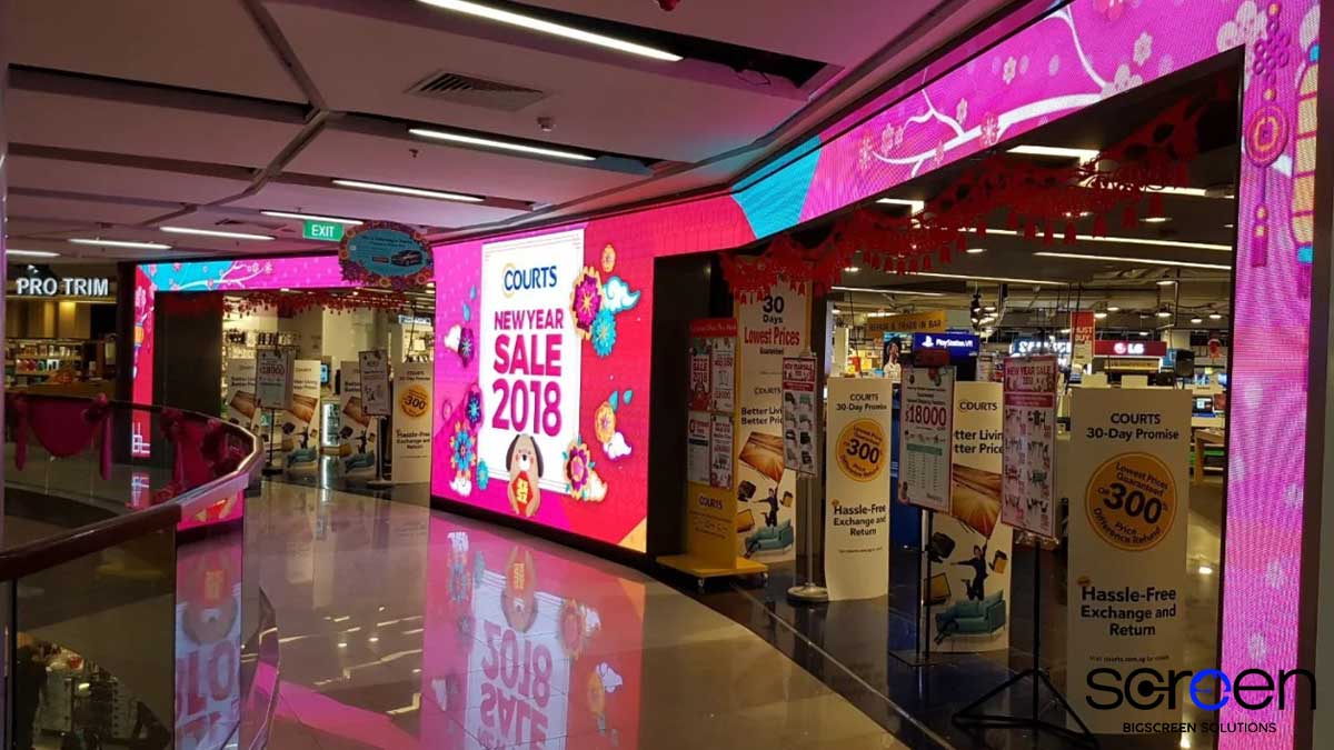 LED screen for small retail stores