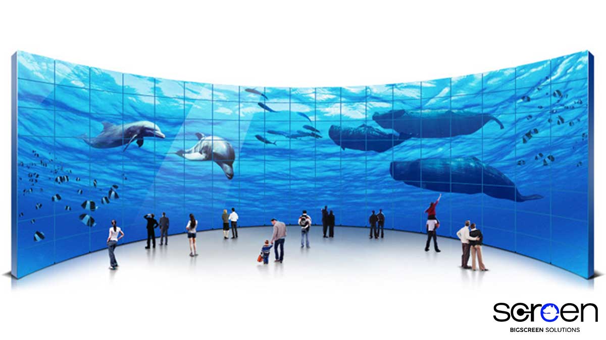 LED video wall for retail stores